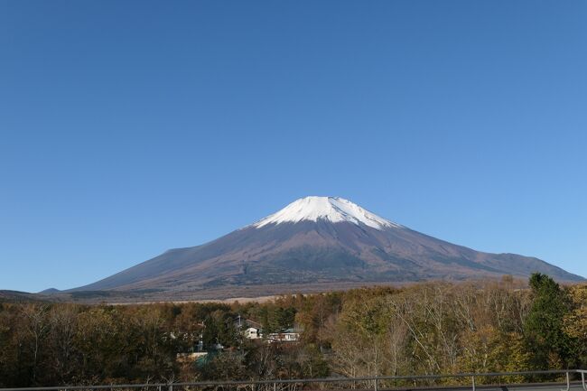 2019年11月7日-10日、山梨県の山中湖と河口湖に行きました♪<br /><br />☆Vol.10：山中湖♪<br />Wan&#39;s Resort 山中湖。。<br />デラックスルームで気持ちよく目覚め。<br />窓から富士山を眺めると、<br />朝日で赤く染まっている。<br />縁起のいい赤富士。<br />それも一瞬で、次第に普通の色合いになっていく。<br />屋上へ行く。<br />雄大な富士山のパノラマ。<br />後ろへ振り向くと山中湖がみえる。<br />朝の風景を楽しんだら、朝食。<br />朝食はレストランで洋朝食。<br />パン、サラダ、オムレツ、フルーツなど。<br />ゆったりと頂いたら、<br />チェックアウトまでにのんびりと過ごす♪