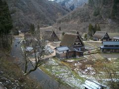 雪なし五箇山と白川郷