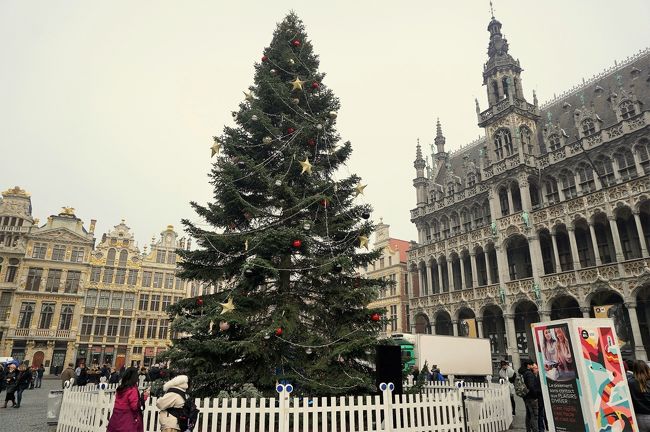 2019年12月3日(火)<br /><br />旅の2日目、早朝、まだ暗いうちにフランクフルトからブリュッセルへと向かいました。<br /><br />フランス国鉄のストに阻まれたこの旅行、ブリュッセルに行かなければ旅程にゆとりが出るのですが、グランプラスの光のショーは、この旅の大きな目的のひとつ。外せません!<br /><br />それに3度目の正直でムール貝食べたいし、ゲントにも行ってみたい。<br />当初の予定通り、一路ベルギーへ。<br /><br />ブリュッセルの宿は、グランプラスに面する「ル・キャンズ」。<br />前々から泊まってみたかったホテルです。<br />さ~て、部屋からの眺めはどんなかなぁ。<br /><br />* * * * * * * * * *<br /><br />12/2:羽田~フランクフルト(フランクフルト泊)<br />12/3:フランクフルト~ブリュッセル、ゲント(ブリュッセル泊)★<br />12/4:ブリュッセル~ケルン、カイザースヴェルト、デュッセルドルフ(ケルン泊)<br />12/5:ケルン~フライブルク(フライブルク泊)<br />12/6:フライブルク~リボーヴィレ、リクヴィル(リボーヴィレ2泊)<br />12/7:リボーヴィレ<br />12/8:リボーヴィレ~コルマール(コルマール泊)<br />12/9:コルマール~ストラスブール(ストラスブール2泊)<br />12/10:ストラスブール、ゲンゲンバッハ<br />12/11:ストラスブール~シュトゥットガルト(シュトゥットガルト2泊)<br />12/12:エスリンゲン、ルートヴィヒスブルク、シュトゥットガルト<br />12/13:シュトゥットガルト~マインツ(マインツ泊)<br />12/14-12/15:ヴィースバーデン、マインツ、フランクフルト~羽田