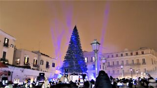 煌めくクリスマスのプーリア♪　Vol.38　☆バーリのクリスマスツリー点灯式　賑やかなカウントダウンイベント♪