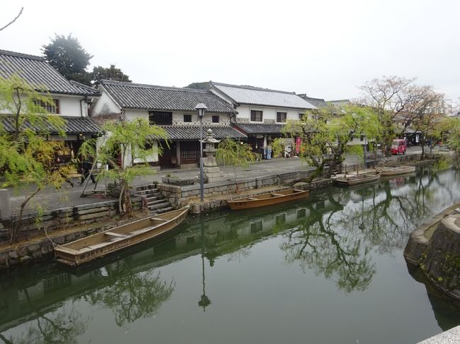 小雨の中、栗林公園を見学し、瀬戸大橋線で岡山駅に。倉敷に行き、倉敷美観地区(大原美術館 倉敷川沿い・本町通りを散策 アイビースクエア等)をゆっくり歩き、岡山で夕食を戴き、関西に戻ります。<br />{旅程}<br />①1/5(日)関西ー岡山ー宇野ー直島(家プロジェクト ベネッセハウス)豊島(横尾館 唐櫃 心臓音)小豆島(泊)<br />②1/6(月)小豆島(銚子渓(猿国) 寒霞渓 仏ケ滝 24の瞳映画館 オリーブ公園)ー高松(泊)<br />★③1/7(火)高松(栗林公園)ー倉敷(大原美術館 倉敷川 アイビースクエア 本町通)-岡山ー関西<br /><br />③1/7(火)<br />朝食「舟忠」(6:30-7:05)玉藻公園(入口 天守閣跡 月見櫓)を部屋より見て、<br />1)H(駅ロッカー400円)より高松BT8:00(バス150円ー丸亀町商店街 市役所 県庁を通り)8:20栗林公園に着きます。<br />2)栗林公園(410円8:30-9:55)(東門 お手植松 鶴亀松 箱松・屏風松 北湖 梅林橋 夫婦松 見返り獅子・牡丹石 日暮亭 赤壁 西湖 桶樋滝 小普陀 掬月亭 楓岸 吹上 飛来峰 南湖 九重塔 根上り五葉松 芙蓉峰と歩き、民芸館 奨励館を見学し、栗林公園10:02 (バス150円)10:22高松駅に着き、<br />3)高松駅10:40(瀬戸大橋線)11:33岡山(駅ロッカー400円)11:47(山陽本線)12:03倉敷駅に行きます。<br />4)倉敷美観地区観光(センター街 エビス商店街 奈良萬の小路 倉敷物語館と歩き、<br />5)(昼食)「R亀遊亭」(12:30-13:11)(ポークカツセット1990円ビーフステーキ膳2200円) <br />6)大原美術館(1300円)(13:15-14:45)本館(1F「和服を着たベルギーの少女」「アルプスの真昼」「積ミワラ」「カグワシキ大地」 2F「万有は死に帰す神の愛--」「睡蓮」 新展示棟2F「受胎告知」1F) 分館(大絵画展示室「享楽」 BF「耕到天」「二人の労働者」展示室) 新渓園 モネの睡蓮の池 工芸館「三色扁壺」「美尼羅版画柵」・東洋館「一光三尊仏像」 ショップと色々な絵画を鑑賞します。<br />7)倉敷川沿い(今橋 旧大原家住宅(大原本邸) ヒヤサイの路地 有隣荘 旅館「鶴形」 倉敷考古館 火の見櫓 中橋 家計美術館 倉敷館 民芸館 川舟流し乗場 常夜灯(川灯台) クラシキ庭苑 高砂橋 デニム研究所 倉敷アイビースクエア(倉紡記念館)を見<br />8)(本町通り散策)吉井旅館 阿智神社(入口) バイストン美観地区 クラフトワークビレッジ ツネキ茶舗美観地区 有隣庵と歩き、 <br />9)倉敷珈琲館(15:38-16:10)(グアテマラ700円琥珀の女王800円)で休みます。<br />10)林源十郎商店(本館屋上(記念館) 倉 離れ 母屋)で買い物をして、 エビス商店街を通り、倉敷駅17:16(JR)17:32岡山駅に着きます。<br />11)(夕食)(17:55-21:15)「あじ彩 真」で夕食を戴き、岡山駅21:44(新幹線)関西に戻ります。<br />{経費}<br />(関西より「せとうち岡山・香川フリー切符」9680円利用)(小豆島国際H2人30100円2食付)(JRクレメントイン高松2人10200円朝食付)(小豆島観光バス1人4200円)<br />