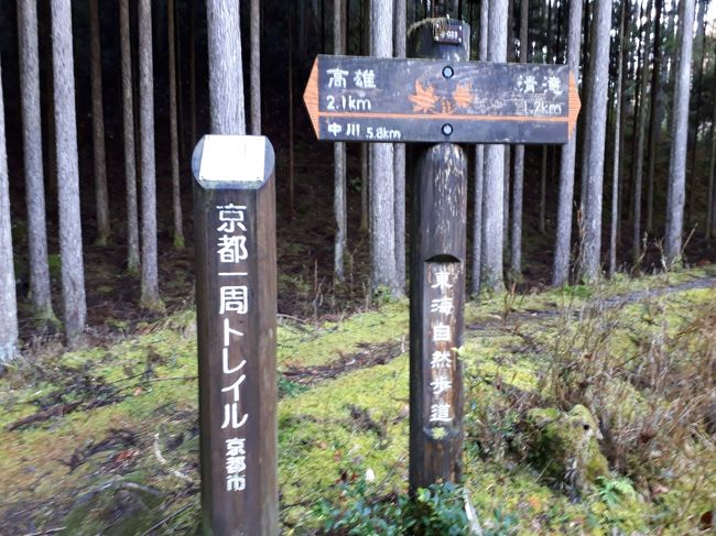 東海自然歩道を歩くのが趣味の母と京都が趣味の私とのコラボ旅<br />次女も加えて3世代3人で冬の京都で山歩き~