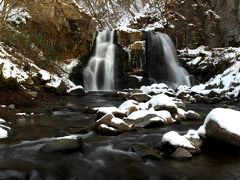◆冬ざれ少雪の羽鳥湖高原・明神滝