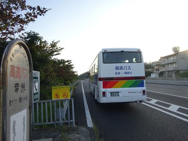 今年の10月1日、那覇空港を起点とする沖縄都市モノレール、通称「ゆいレール」の首里駅から先の区間が延伸開業しました。<br />国内鉄道線を完乗済みの私としては、開業直後のほとぼりが冷めたと思われる11月中旬、満を持してその「防衛戦」に出かけてきました。<br /><br />１日目の午前中に当初の目的である「防衛戦」は無事完遂し、その後はオプション編。沖縄本島内の路線バスを乗り継ぎ、また瀬底島や伊江島という離島にも行ってみました。<br /><br />そして最後に、当初の目的である「ゆいレール」に戻ります。<br /><br />ゆいレールの延伸区間の終点・てだこ浦西駅は、地図で見ると沖縄自動車道のすぐ近くにあります。将来的には、これを活かしてモノレールとバスとの乗り継ぎなど一体的な整備をしていく構想なのだそうです。でも、今はあくまで構想段階。<br /><br />今回、ここに着目しました。すぐ近くに、「幸地」という高速バスのバス停があるのです。<br />ここを乗り継いで、「ゆいレール」で締めることにしました。<br />いわば、自主的な「レール＆高速バスライド」ですね。<br />最後、ちょっとこだわってみました（笑）