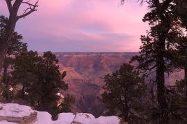 カリフォルニアとフロリダ往復。アメリカ横断ドライブ旅行最終日11日目　冬の朝のグランドキャニオン