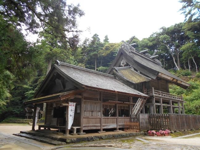 意宇（おう）六社とは、出雲国意宇郡（おうのこほり）に鎮座する、揖夜神社、真名井神社、神魂神社、熊野大社、六所神社、八重垣神社のことです。<br />今回は八重垣神社を除く5社を回りました。八重垣神社は前回お参りしたとき、幸せそうなカップルや、若い女性の群れに年寄りが混じって、非常に場違いでした。縁結びの最強パワースポットだそうです。<br /><br />なおこのパワースポットなる単語は、私が大嫌いな言葉で、私たちの神社にはそんなものは出てきません。神社は神様と静かに対面するだけの場です。御利益も蜂の頭もありません。私たちの旅のブログでは、こんなケッタイなものには一切触れません。<br /><br />神魂（かもす）神社は魅力いっぱいの神社でした。「かもす」という不思議なひびき、古い神社なのに、出雲国風土記と延喜式神名帳に名前がありません。<br />2016年7月に続き、二回目のお参りです。<br /><br />この旅行記で参照、引用した資料は、<br />「諸国神社参り山陰山陽1ー長門国」に列挙してあります。<br />https://4travel.jp/travelogue/11567638