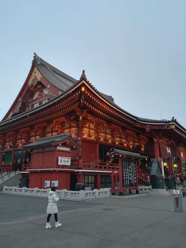 ちょこっと時間があったので浅草浅草寺に御朱印をもらいに行って来ました。<br />平日でもここは凄い人で外国人もいっぱい。<br />おみくじもひいてきました。<br />