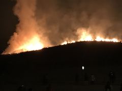 若草山の山焼きを1人で堪能