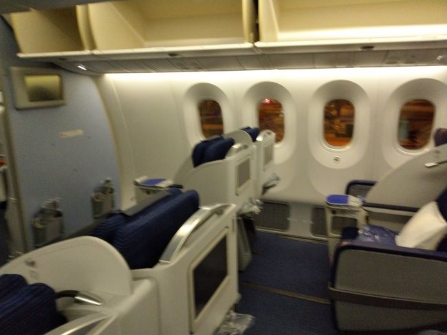ホーチミンから成田空港へのANAのビジネスクラスに乗りました。深夜便です。