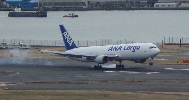 羽田空港で何時間も飛行機の発着を見ていました。好きな人には，あきない時間です。（わたしだけかな。）