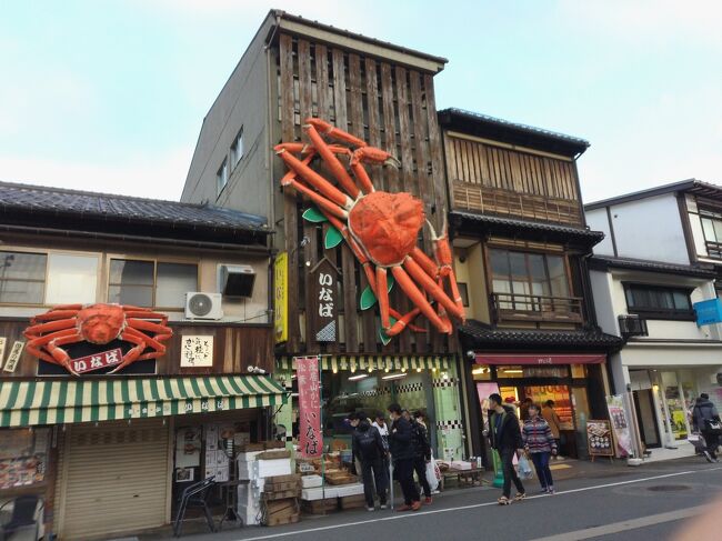 1週間前に思いついたどこかへ行きたい。ってことで城崎に行くことに。雪で車は危ないんじゃないのって意見もありましたが、暖冬で雪なんかないよ。城崎から天橋立へのコースで所々見どころによって行きます。<br /><br />1日目 福崎→道の駅神河→和田山→城崎→豊岡<br />2日目 豊岡→コウノトリの郷→久美浜海岸→夕日が浦→天橋立→宮津<br /><br />