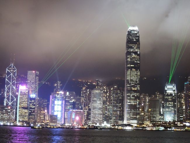 2018年6月香港旅行３　ビクトリアハーバーの夜景・香港国際空港・日本