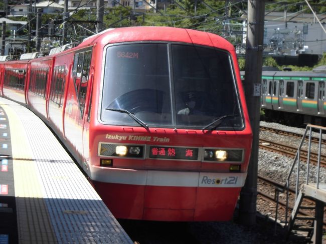 伊東線のキンメ電車に来宮‐熱海1区間に乗ってきました。