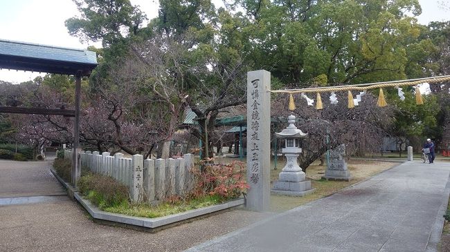 ブログを通じて今やリアルでもお付き合いのある「**た」さんの記事、これに触発されて松原市の屯倉神社へ観梅に出掛けるも、桜に後ろから押されたた様に梅の花が散った観梅となりました。まあ、盛りの写真を見て記録に留め来年の目標にするのが普通でしょう・・・と自分ながら呆れ、霰舞う中を大和川を渡河してキャンパスに無事帰還の巻です。
