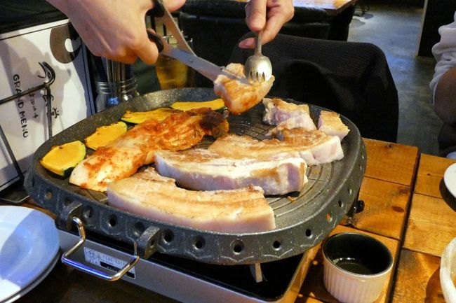 この日、妻は実家に帰っていて次男と二人の夕食です。<br /><br />そこで外で食べようと、自宅近くに新しく出来た韓国酒場 プル食堂を訪ねます。<br />