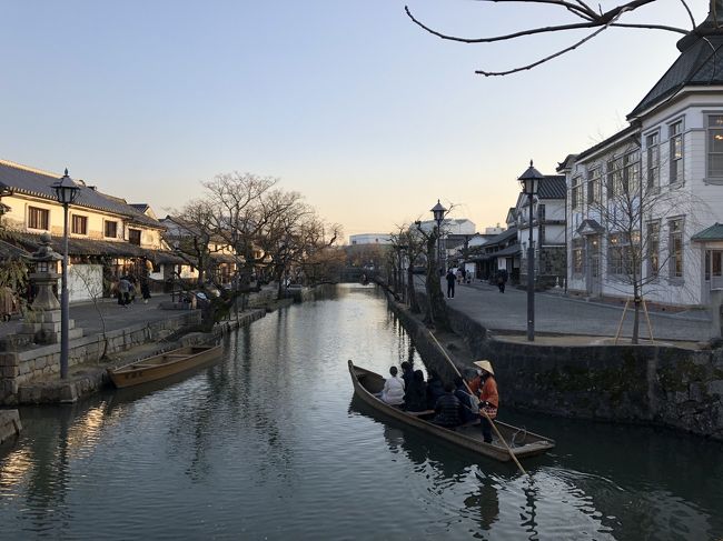 コロナでどうなる?!と思われた本旅行。<br />予約は4か月も前にしていて、悩みましたが2日前に決行を決めました。<br />ずっと東京にいるなんて気が狂いそうですもん。。<br /><br />最初に決めた行先は倉敷でした。<br />高校の修学旅行以来、岡山を通過することは何度かあっても、<br />下車することはなく24年が経ち、娘と美観地区を再訪したくなりました。<br /><br />普段は新幹線の距離ですが、特典の空席があったためエアで岡山桃太郎空港へ飛んでしまうことに。<br />そこからどこへ向かうか・・・<br />単身だったら津山のほうに回ってみたかったのですが、<br />ここは子供を楽しませるため四国方面に決めました。<br /><br />帰りは道後温泉からJetstar。<br />前回来た時は娘がお腹の中にいたんだっけ・・・とそんな話もしながら女2人笑いの絶えない旅行になりました。<br /><br />もちろん、コロナ対策は万全に。<br />あちこち触るな、その手で顔を触るな、すぐ消毒!<br />とずっと神経尖らせて疲れましたが、結果無事でよかったです。<br /><br />この騒ぎで観光地はどこもガラッガラ。<br />道後温泉0分待ちにはびっくりしました~。<br /><br />【行程】<br />★①羽田10:15ANA→岡山11:35<br /> ★倉敷美観地区散策、岡山泊<br />★②岡山城散策<br /> ★岡山11:35しおかぜアンパンマン→丸亀12:16<br /> うどんを食べて丸亀城見学<br /> 丸亀14:18しおかぜ→松山16:16<br /> 奥道後・壱湯の守泊<br /> ③道後温泉本館<br /> 松山15:50Jetstar→成田17:20<br /><br />【費用】総合計 母子で約\68,000<br />◆飛行機:合計15,980円<br /> 羽田→岡山:ANA特典母子で15,000マイル<br /> 松山→成田:Jetstar母子で\15,980<br />◆現地交通費:8,370円<br />◆宿:2泊で22,300円<br /> ホテルエリアワン岡山5,600円 (近ツーで予約) <br /> 奥道後 壱湯の守16,700円(朝食付き。近ツーで予約)<br />◆観光:9,450円<br />◆食費:11,808円