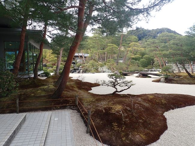 松山からしまなみ海道を通っていざ安来へ。<br /><br /> 本日のメインである足立美術館。<br /> さすがに綺麗な庭園です。<br /> 絵画もたくさん展示してあって中々の見ごたえが・・・<br /> <br /> ユニ-クだったのは昔の電話室が携帯電話が使用できる場所になっていました。<br /><br /> 横山大観の「雨晴」(晴の旧字がわかりませんすっません。)が好きです。 <br /> 若手の女性画家の朝顔をモチ-フにしたのも好きです。<br /> 横山大観の「舟を曳く」の船頭が曳いている綱のピ-ンと張りつめた細い線は緊張感満載。すごい!と思う。<br /> 同じ人間でも能力に差はあるのを改めて実感。<br /><br /> 絵が描ける人や楽器ができる人は羨ましいなあ~。<br /><br /> 今回の旅では一軒目でスマホの充電器を、二軒目では帽子を忘れてしまいました。電話をもらって引き取りに戻りました。<br /> ああ~歳はとりたくないなあ。<br /> <br /> 道後温泉とさぎの湯温泉は、どちらも鷺が傷をいやしたとされる言い伝えがある温泉でした。<br />