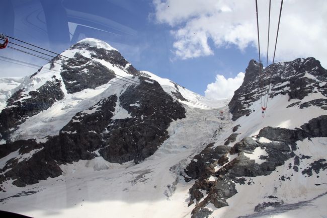 氷河を滑る 世界遺産の氷河を滑る : スイスアルプス便り