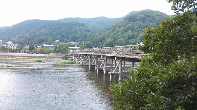 夏休みに1泊で京都に行こう♪<br /><br />とてもとても暑い暑い夏でした。<br /><br />この旅が終わってから、何だか身体の調子が悪くて(・・;)<br />更年期突入???<br /><br />基本的には、自由行動。<br />みんな、行きたい所がバラバラなので各自で行動。<br />なんか、淋しい家族旅行かな?<br />でも、旅館に戻ったら、話の話題が尽きなかった。<br /><br />私は、パパと一緒に行動しました。