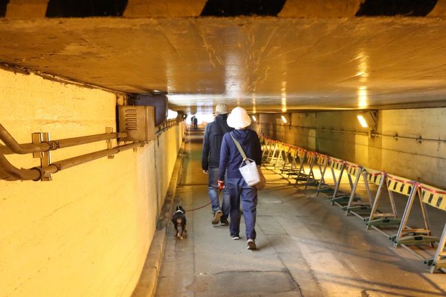 品川駅から田町駅の間は距離が長いとして、今年3月、高輪ゲートウェイが開業しました。品川駅から田町駅の間には多くの線路があります。しかし、その線路網に対して西側の高輪地区と東側の芝浦地区を行き来できる道路は実はたった2つしかありません。<br /><br />開業したばかりの高輪ゲートウェイ駅も改札は西口一ヶ所で東口には出られません。東西連絡道路のひとつは田町駅近くにある札ノ辻陸橋、そしてもうひとつは泉岳寺近くの「高輪橋架道橋」という幅員が狭く天井高の低い歴史的な地下区道です。何となく新型コロナの暗いトンネルと被るような気が…<br /><br />今後の再開発計画を踏まえて、区道は今年4月12日より車両通行できなくなりました。歩行者と自転車の押し歩きは通行可能で区民にとっては大事な道です。歴史を記憶に留めておきたく訪問。将来的には高輪ゲートウェイ駅から東口への連絡路ができる計画ですが、完成まで十数年かかる予定です。なにせ、日本の鉄道大動脈がそのすぐ上を通っていますので。<br />