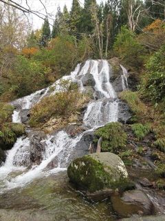 白蛇の滝と樽石林道の紅葉