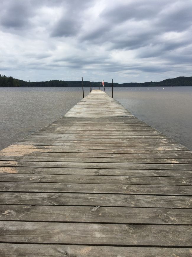 スウェーデンにたくさんある湖で、２０２０年初泳ぎ！<br />良いお天気でも水はかなり冷たい。