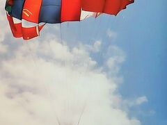 バリ島/1994-3　クタ海岸=パラセーリング空中浮揚　☆モンキーフォレストでハプニング！