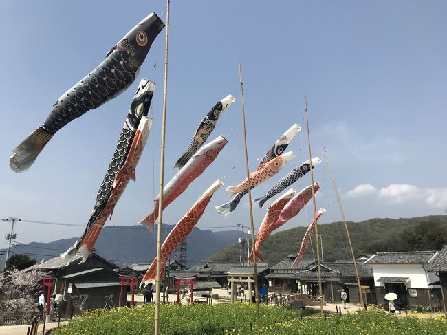 四国旅行の最終に立ち寄ってバスと徒歩で小豆島を1日周遊した記録です。<br /><br />【宿泊】<br />◎(4/1~4/2)ビジネスホテルニューポート 5000円<br /><br />【現地交通】<br />◎小豆島フェリー 往復1400円<br />(4/1~4/2)高松港⇔土庄港<br />◎小豆島オリーブバス1日フリー切符 1000円