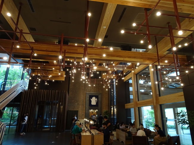 京都 烏丸御池 新しくできた<br />エースホテルに泊まってみた。<br />大変満足~☆大人の京都。特に夜。コロナで終了時間が早いのが残念。<br />新風館と共に新しい京都の名所となるだろう。<br /><br />ホテルは地下鉄烏丸御池から南改札口を出ると直結。<br />交通も大変便利だし、新風館を含め、お洒落。<br />レストランも良かった。メキシコ?ブラジル? bar が特に秀逸☆<br />アメリカ資本ホテルは、はじめてだったが、感激しまくりでした(^^)/<br />グッズも良いです。uka使用。<br /><br />全体的に対応がまだ慣れていないという感じはあるが、<br />コロナが落ち着いたら、きっと評判になると思う。<br />新風館のお店もおしゃれで、すでに人気店もあり。<br /><br />とにかく雰囲気が大人です。大人の京都の夜。<br /><br />堪能☆<br />いつか雑誌に載せたいね。クレアとか家庭画報?<br /><br />プラス<br />行きたかった京都府立植物園<br /><br />途中で雨が降ってきたので、<br />蓮の花やバラを見た後に<br />イノブンに寄り、早めに京都駅へ退散。<br />お土産を買ったが、<br />パンを買うのをすっかり忘れてしまった(笑)