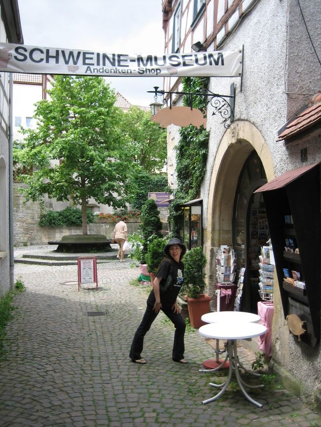 15年前のBad Wimpfen バートヴィンプフェン♪表紙のフォトは今はシュットガルトに移転してしまった豚博物館の前でパチリ♪また、また、ヘンテコリンなポーズをしている私でした。<br /><br />15年前の旅行記内容<br />2005年7月20日（水）ハイデルベルクから列車REでバート・ヴィンプヘンへ向かいました。この街には、世界にたったひとつだけの豚博物館があります。行った事のある人は知っているかと思いますが、ここのオーナーのぶたグッズ収集は半端じゃあないです！11000点あると資料等に書かれていますが、常に増え続けています。私もぶたグッズをコレクションしていますが、全くもって敵わないですし、この博物館に来ると嬉しすぎて興奮してしまいます。