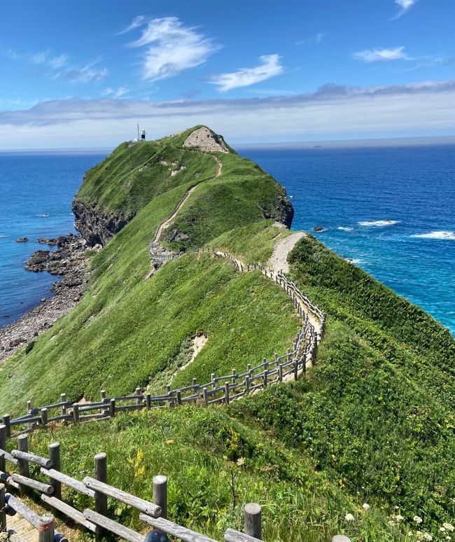  北海道旅行２日目は車で積丹半島へ向かいます。旬のウニ丼を食べ積丹ブルーの海に囲まれた神威岬を歩く１日。すすき野で炉端焼きと〆パフェまで。