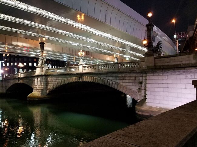 日本橋を歩いてみました。写真は日本橋の夜景