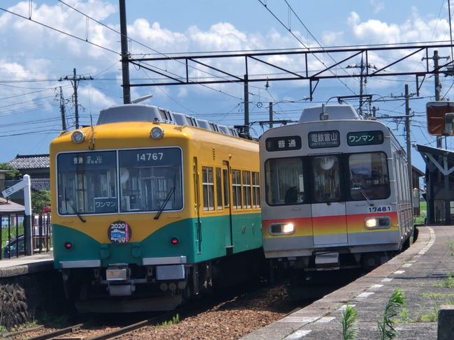 　2020年7月19日、運転免許証の更新に出かけたついでに、富山地方鉄道の駅めぐりを少ししてきました。<br />　時間があれば、じっくり全駅制覇したいところですが、今回は数駅のみの訪問です。