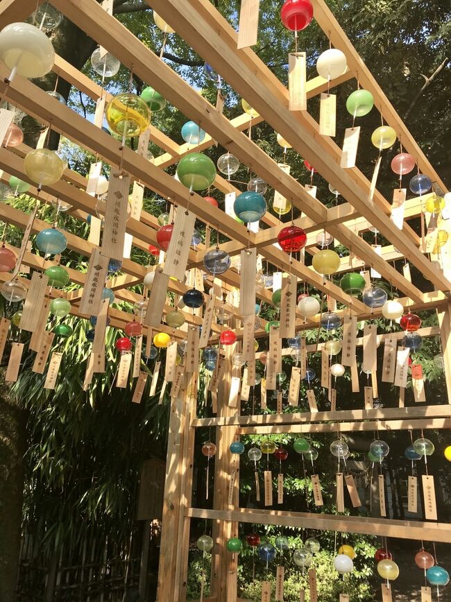 夏の川越散歩。<br />小江戸川越。<br />池袋から西武池袋線の急行で川越駅まで約30分。<br />近いのですが、訪れたのは初めてです。<br /><br />小江戸の街並みを楽しみながら主に御朱印巡りを楽しみました。<br /><br />東武バスの一日フリー乗車券を購入し、徒歩とバスで巡りました。<br />小江戸巡回バス(イーグルバス)と迷ったのですが、東武バスの一日フリー乗車券は、路線バスにも乗れるので、東武バスにしました。<br />そして値段も300円と安いのです(^-^)<br />※小江戸巡回バスは、500円です。でも、こちらはバスの形がレトロで可愛いです!<br /><br />この日は、とっても天気が良かったので、熱中症になるかと思う程の暑さでした。<br />真夏のマスクは辛いですね(笑)<br /><br />
