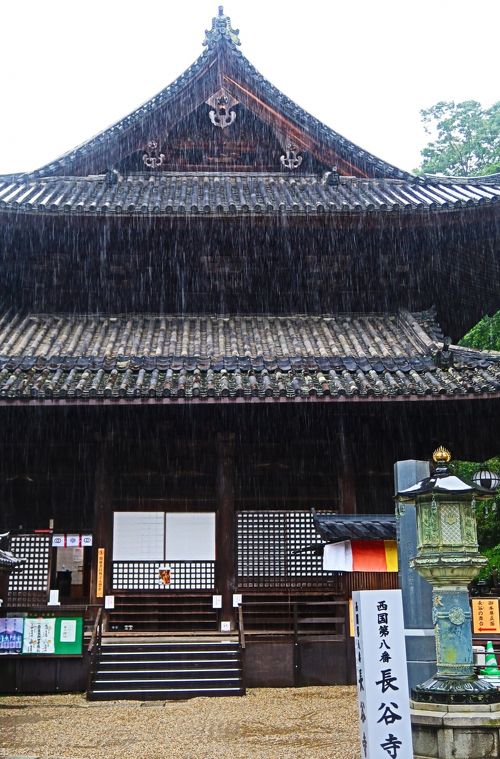 奈良県-5 豊山長谷寺c 国宝 本堂-大悲閣(観音堂)-懸造り ☆本尊