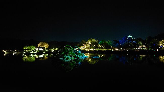 岡山後楽園の幻想庭園にいきました