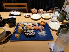 日本料理 寿司・うなぎ処京丸の夕食