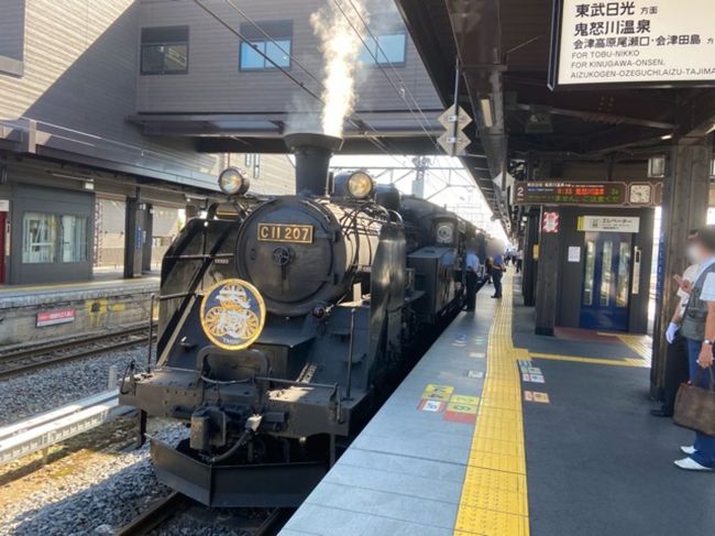 鬼怒川温泉に行ってきました。<br />SLに乗ったり温泉に入ったり、クラフトビールを飲んだりと充実した一日でした。<br /><br />■①観光列車「いろは」とSL始発駅へ<br />JRで下今市駅に向かいます。<br />JRの車両も観光列車仕様の車両でした。<br /><br />■②鬼怒川に向かうSL「大樹」<br />下今市駅からSLで鬼怒川温泉に向かいました。<br /><br />■③SL大樹乗車前後の楽しみ方<br />鬼怒川温泉駅で降りた後、転車台でSLが回転する様子を見ました。<br />下今市駅に戻ると、ちょうど戻ってきたSLが車庫に入る様子を見ることができました。<br /><br />■④日帰り温泉とクラフトビールと日光駅<br />鬼怒川近くの日帰り温泉、今市近くのクラフトビールを堪能し、日光駅を見学してから帰りました。