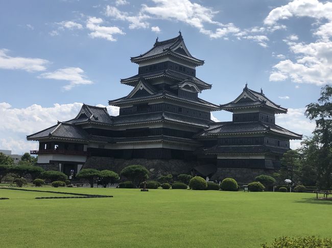 日本100名城の93ヵ所目に松本城を訪れた。松本駅からは徒歩で約15分、現存する12ある天守の中でも姫路城に次ぐ規模を持ち、本物の迫力を備えている。五重六階の天守は日本最古、当然国宝であり、世界遺産に登録されることも期待されている。黒と白のコントラストがアルプスの山々に映えてほれぼれとするほど美しい。場内の急こう配の階段は現存天守に共通する。城の基礎は1504年頃小笠原氏が深志城の名で築き、1590年の豊臣秀吉による小田原征伐の結果、徳川家の関東移封が行われ石川数正が入城した。石川数正とその子康長が、天守を始め、城郭・城下町の整備を行った。泰平の世になって造られた辰巳附檜・月見檜のまとまりは「複合式天守」と言われ、それぞれの時代を象徴しており、この連結複合式天守は松本城だけに見られる特徴だそうだ。<br /><br />松本城を訪れる途中に四柱神社立ち寄った。天之御中主神、高皇産霊神、神皇産霊神、天照大神の四つの神を祭神としていることから四柱神社という名称がついたそうだ。全ての願いがかなう「願いごとむすびの神」として知られている。女鳥羽川に沿って立地しており、この日は縁日で出店が並んでいた。明治天皇が明治初年の明治天皇御神政など地方巡行で長野県へ立ち寄られ、境内には石碑が立っている。<br /><br />松本城に続き日本100名城の94ヵ所目に高遠城を訪れた。飯田線伊那市駅からバスで30分、更に徒歩で15分かかる不便な所、車で来るべきだったかもしれない。現在は桜の名所として全国的に有名な高遠城址公園となっている。武田信玄が手を入れた由緒ある城で、勝頼の弟、信盛が城主だった。のちに織田信長に攻められ落城した。現在は公園となっており、城跡を偲ばせるものは残っていない。これで100名城も残すところ7ヶ所となった。