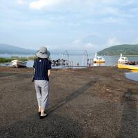 ０４．夏のエクシブ山中湖サンクチュアリヴィラ１泊　朝の山中湖畔の散歩道　パノラマ台