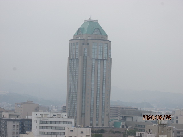 加藤清正の熊本城も見事なものだが、さらにそれを上回る築城の名人が藤堂高虎。宇和島、大洲の2藩にプラスして、ここ今治20万石が彼の領地となった。漸く松山を領有する加藤嘉明と伊予1国を二分する形になった。藤堂は早速ここに海の要塞今治城を築城し、宇和島からこの地に移って来た。松山城の向こうを張る大きな縄張り、天を衝く天守だ。北は北海道から南は沖縄まで、国内に100の名城が登録されているが、藤堂高虎が造った城は5城も登録されている。一人の武将が城の築城主として複数登録されているのは、自分は藤堂以外には知らない。この城も多分穴太の石工衆により造られたものと思うが、藤堂の人使いの上手さは、こんな処にも出ているのか・・。今治20万石、天守閣からの眺め。彼は格別な思いを持って眺めたに違いない。「今治や 20万石の眺めかな」。子規が松山城を詠った句ではないが、藤堂もこの天守から360度の景色を眺め、独りごちたかも知れない。今日はあいにく快晴ではなく、薄雲がかかった感じで、高さ30m程の天守閣からは瀬戸内、来島海峡もはっきりとは見えないが、空気の澄んでいた江戸時代初めには間近に見えただろう。瀬戸内の島々も箱庭のごとくに眺められたに違いない。前方に超高層ビルが見える。失礼だが、四国の田舎町には似つかわしくない程の高層ビルだ。後で係の人に聞くと、今治国際ホテルだという。23階建、優に100mは越えている。四国で一番高いビルに違いない。ここ10数年、広島へは行っていないが、広島にもないような超高層。多分福岡にもないと思う。大阪以西の西日本で一番高いビルかも知れない。この町の直ぐ近くに西日本で一番高い山、石鎚山があるが、その石鎚山と高さを張り合うような今治国際ホテル。いやー、この町はすごいものを作った。2年前、加計学園がこの町に獣医学部を新設するに際し、加計理事長と安倍総理との親しい関係がやり玉に上り、国会で散々追及されたが、その時、前県知事加戸さんが、ガンでかすれた声を振り絞って、国会参考人質問に答えていた。この豪華な国際ホテルを見ていて、2年前のそうした情景を思い出した。加戸さん、加計さん、総理等々、このホテルを舞台に丁々発止の議論が戦わされていたか。いやいや、そうじゃなくて華燭の宴だったのか・・。しかし今はコロナ禍で閑古鳥。果たして営業しているかどうかも分からない。「憂き我を 寂しがらせよ閑古鳥」。芭蕉にこんな句もあった。