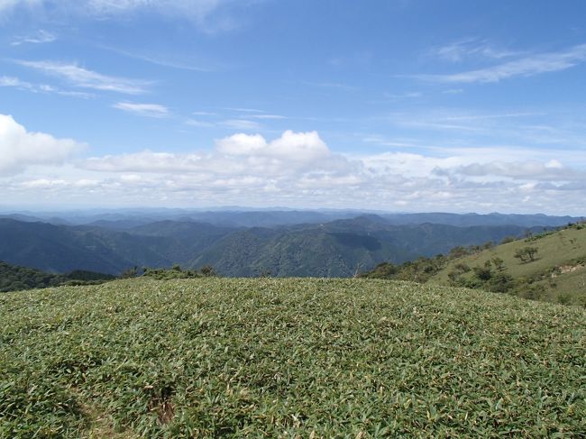 例年は夏山シーズンは日本アルプスなどへ泊りがけで登山に行くのですが、今年は新型コロナウイルスで遠出は自粛しました。<br /><br />そんなこんなで夏は過ぎ去ってはしまいましたが、失ってしまった夏を少しでも取り戻そうと、9月も半ばになってのこのこと滋賀県の湖西にある蓬莱山に登ってきました。