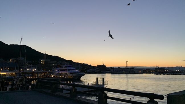 久々に泊まりで旅行して来ました。<br /><br />色々迷いましたが函館はしばらく行ってなかったので、函館に決まりました。<br /><br />思い立ってすぐに宿を調べたらラビスタ函館が空いていてびっくり!<br />前回は数年前ですが、ラピスタはいっぱいで取れませんでしたが今回はすんなり取れました。<br />しかもGOTOでお安くなってる⁉︎<br /><br />そんなこんなであっという間に当日になり出発すると天気が良くドライブ日和でした。<br />真っ直ぐ行くと早く着いてしまうので道の駅あぷたと豊浦を寄りました。<br />色々つまんで、森町のイカ飯狙いで寄ったらすでに売り切れで店が終わってました…<br /><br />ホテルに着きチェックインして、ベイエリアへ。<br />夕日が綺麗でした!<br />そして今まで見たことがなかった函館山からの夜景!<br /><br />かなり遠くまで見えてとても綺麗でしたが、帰りのロープウェイが激混み…<br />まさかの降りるまで1時間弱かかりました…<br /><br />帰りに、ベイエリアのラッキーピエロでチャイニーズチキンバーガーと隣の長谷川ストアでやきとり弁当を購入してホテルへ!<br />おいしかった~!<br /><br />翌日も天気が良く、朝から念願のラビスタ函館の朝食バイキングでいくら丼!!<br />朝からですがおいしかったのでぺろっとなくなりました!<br />部屋に備え付けであった、豆から挽くコーヒーをいただき帰り支度。<br />コーヒーは苦味も少なくコクがありおいしかったです。<br /><br />宿を後にして函館市内を回り新しくできた七飯町の道の駅へ<br />お土産も買って帰りは高速道路で真っ直ぐ帰ってきました。<br />2日間、天気に恵まれて景色も食事も大変美味しかった~!<br />また来年も時間を見つけて行きたいです。<br /><br />