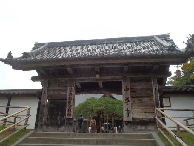 栗駒山登山は1泊で可能だが、せっかく岩手県に来たのだから平泉に泊まって、夫が行ったことがない毛越寺、中尊寺に行ってきました。<br />私は娘時代に両親と家族旅行で行きましたが、中尊寺の金色堂が金ピカだったくらいの記憶しかなく、余り覚えてなかったので、再訪して良かったです。<br />今回は　「毛越寺」「中尊寺」「高舘義経堂」や「柳之御所史跡公園」に行き源義経や藤原氏栄華の歴史にふれてきました。