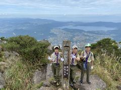 開聞岳にボーイスカウト鹿児島第10団で登山