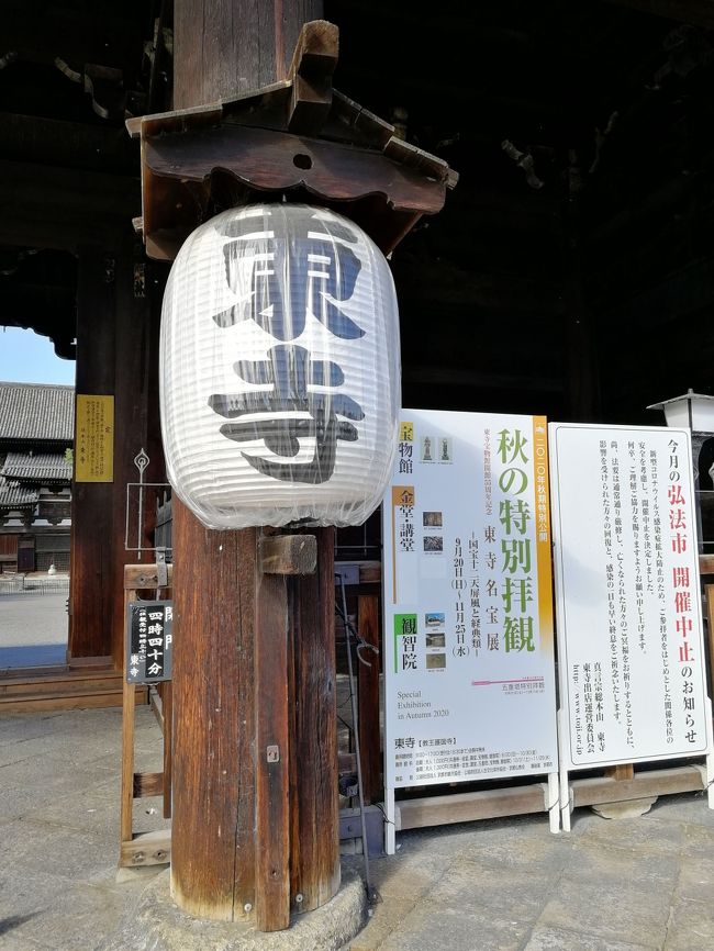近鉄の1日乗車券を使って、朝から奈良へ行き、午後は京都へ来ました。<br />近鉄は主要観光名所が揃っている京都駅より北へは行かないため、<br />京都駅より南側の近鉄沿線を観光することになりました。<br />まず十条で降りて、積水化学研究所へ。<br />隣駅の東寺で降りて、五重塔を目指しました。<br />帰りは京都駅からJRの京阪神自由周遊きっぷを使って新快速で大阪へ戻りました。