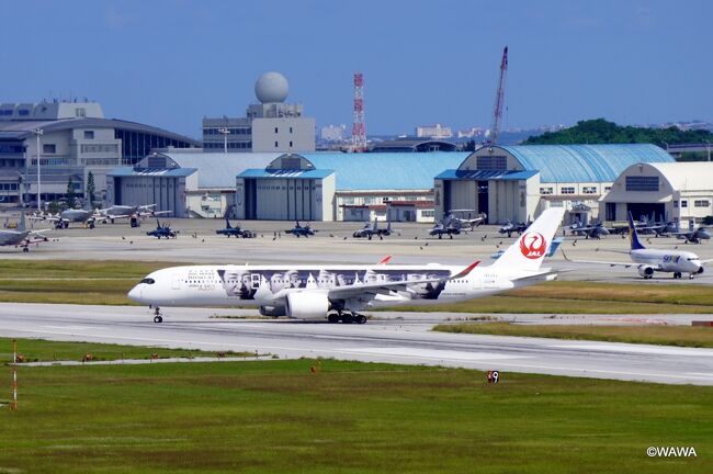 「JALどこかへマイル」で初の那覇空港（４択のままで当選？）、夫婦で２泊３日の沖縄観光して来ました。那覇空港からレンタカーで沖縄本島中部と本島南部の観光ポイントを網羅的に回り、毎日２万歩超えのハードスケジュールでした。<br /><br />初日スケジュール（晴天バージョン）の要点は、<br />「レンタカーで色々回った後、日没17:40頃にサンセットビーチ（アメリカンヴィレッジ海側）沿いのホテルの部屋にチェックインしている」程度です。<br /><br /><br />