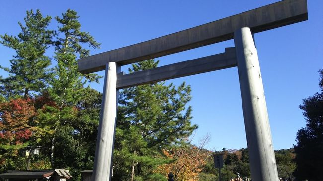 毎年、年の瀬までに必ず参拝しているお伊勢さん。<br />今年はコロナ渦もありひっそりと参拝しつつも旅行気分も味わいながら<br />友人を連れて探索してきました。<br />紅葉の頃がいちばん綺麗なのですが、少しでも人が少ないとき&この日は一粒万倍日だったので。