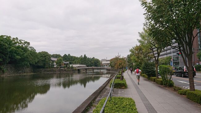 「マンダリンオリエンタル東京」に宿泊した日の朝に、皇居の周りをランニングしました。<br /><br />皇居周りを一周したコースの内容は、次のとおりです。ランニングの景色や観光スポットをお楽しみください。<br />↓<br />09:00-10:20 ランニング(皇居周り)<br />(09:10 将門塚→09:15皇居→09:20大手濠緑地(和気清麻呂像、震災イチョウ)→0925皇居東御苑・江戸城跡(追幕の碑)→0927竹橋門跡→0929竹橋御門→0930北桔橋門(きたはね)・皇居東御苑入口→0933乾濠小公園・「森の調べ」像→0935国立近代美術館工芸館→0940千鳥ヶ淵公園→0945半蔵門→0947国立劇場→0957→桜田門櫓門・内堀通り・皇居外苑→1009大手門→1019一周完了<br />