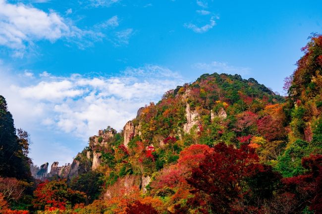 　雨上がりの早朝、紅葉の名所一目八景を訪問し、その足で裏耶馬溪伊福の景から立羽田の景、日出生ダムを周遊してきました。